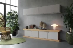 Madia di Forme’s in legno F2/form line 203 con pensili a prezzo riservato