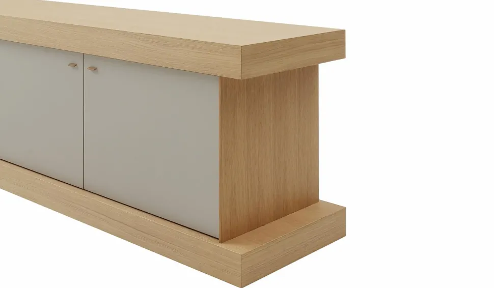 Madia di Forme’s in legno F2/form line 203 con pensili a prezzo riservato