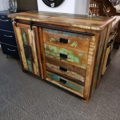 Madia di Outlet etnico in legno Madia credenza jupiter 120 riciclo in Offerta Outlet