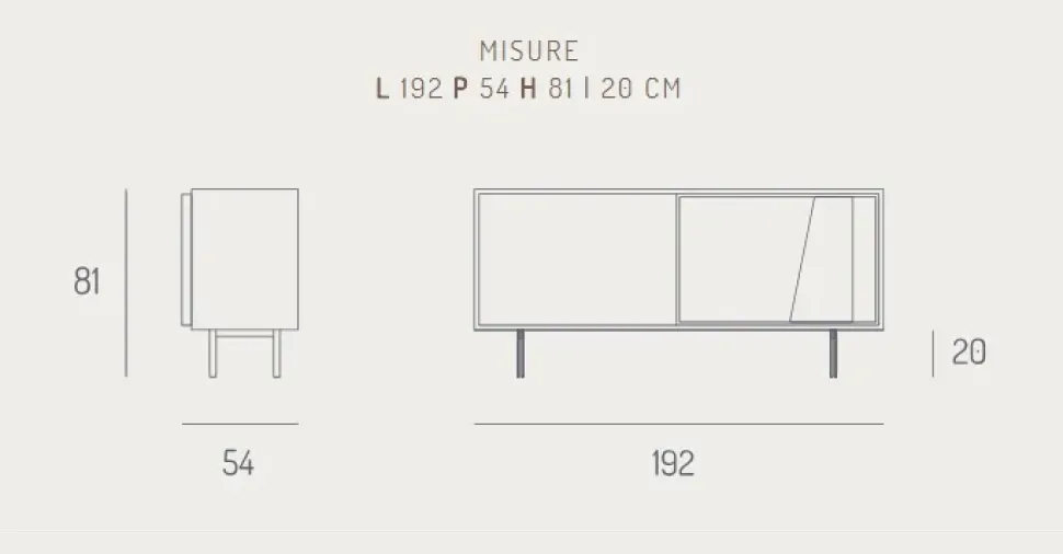 Madia di Target point in laminato materico Modus a prezzo riservato