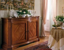 Madia in stile classico Credenza con ante parquet sagomata in promo sconto del 55% di Artigianale in offerta