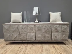 Madia in stile classico Legno vecchio di Dialma brown in Offerta Outlet