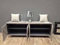 Madia in stile classico Legno vecchio di Dialma brown in Offerta Outlet