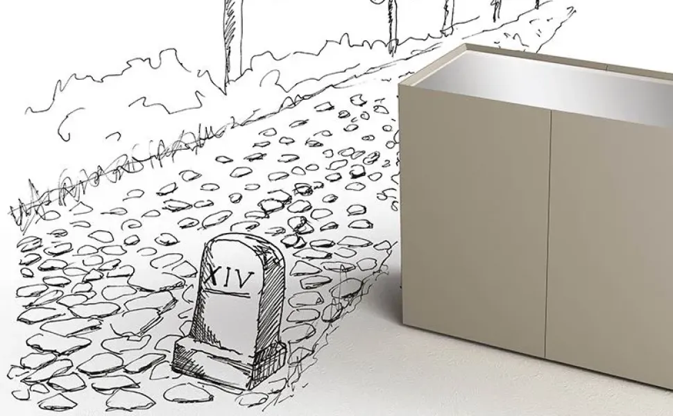 Madia in stile design Km di Minotti italia in Offerta Outlet