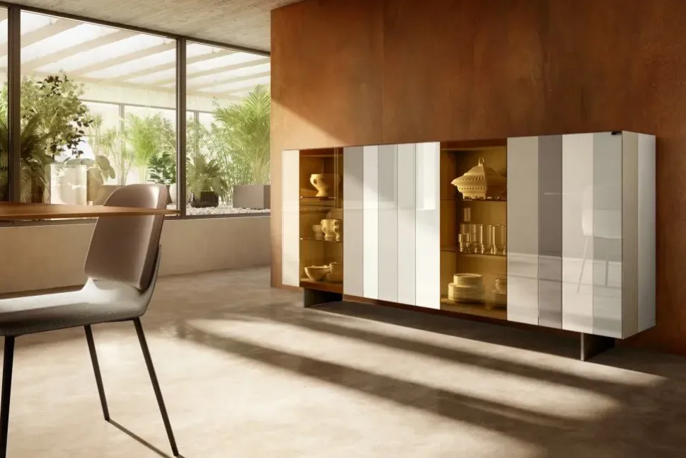 Madia in stile design Madia 1382 di Lago a prezzo scontato