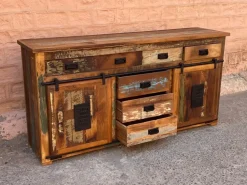 Madia in stile moderno  madia industrial jupiter  legno recicle di Outlet etnico a prezzo Outlet