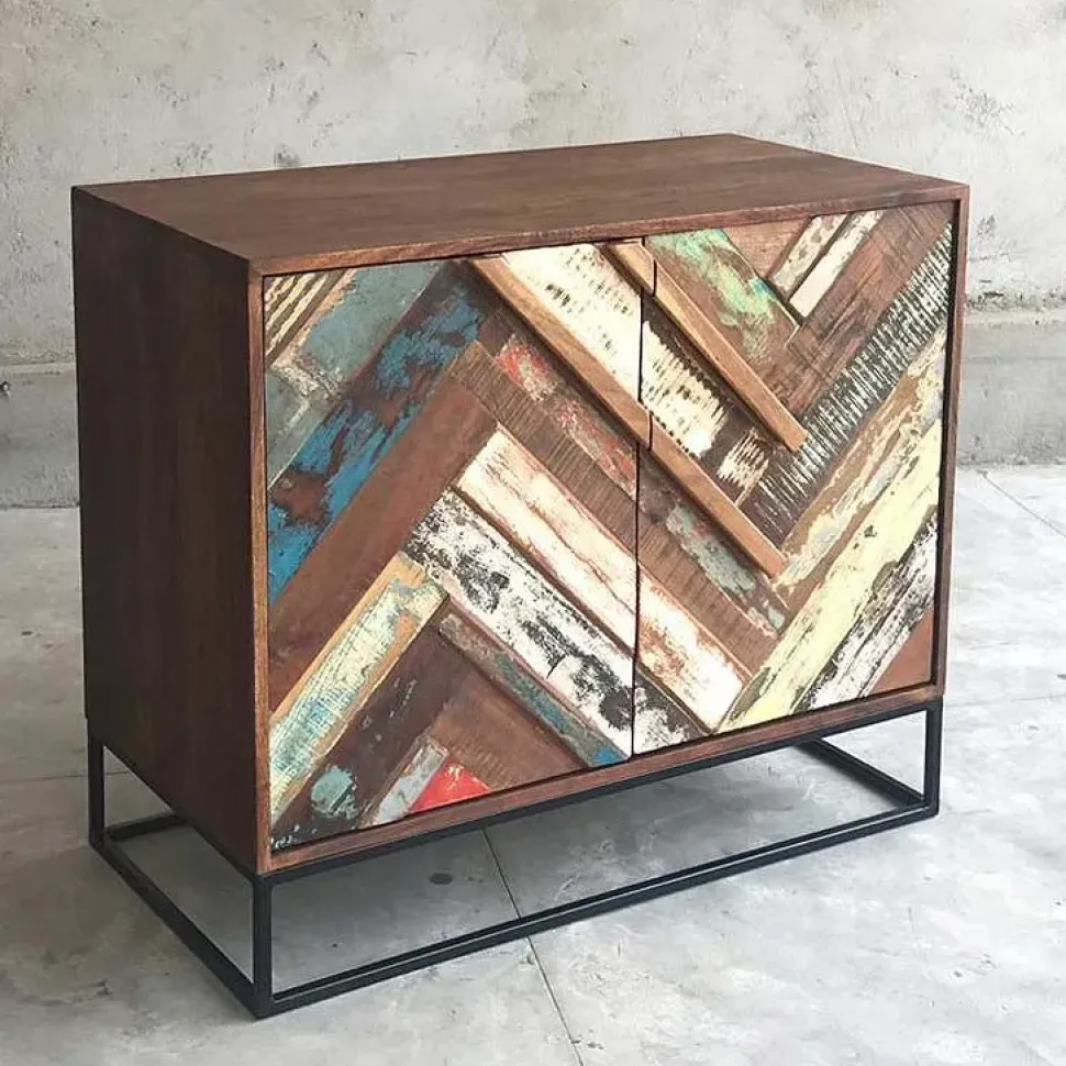 Madia in stile moderno Madia 2 ante rennes industrial vinatge di Outlet etnico in Offerta Outlet