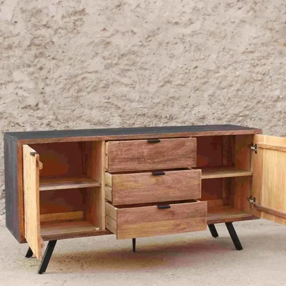 Madia Madia legno riciclato 150 in stile design di Outlet etnico in Offerta Outlet