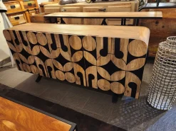 Madia Madia nagoya etnica vintage industrial black e wood in offerta in stile design di Outlet etnico in Offerta Outlet