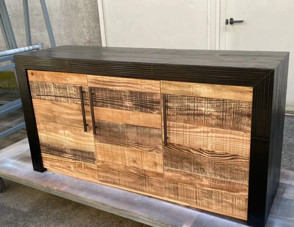 Madia Mobile credenza bambù wangè in stile design di Outlet etnico in Offerta Outlet