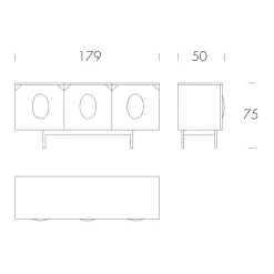Madia modello 1 madia hopper tonin casa spedibile  di Tonin casa a PREZZI OUTLET