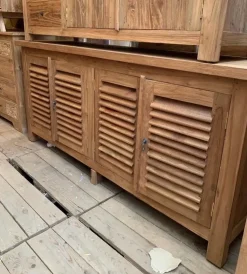 Madia modello Credenza teak riciclato 4a 180 cm di Outlet etnico a PREZZI OUTLET