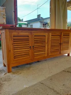 Madia modello Credenza teak riciclato 4a 180 cm di Outlet etnico a PREZZI OUTLET