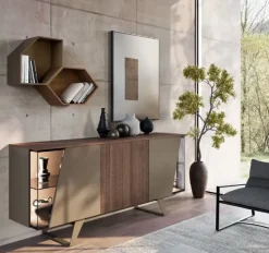 Madia modello Horizon glass 1034 di Mobilgam in Offerta Outlet