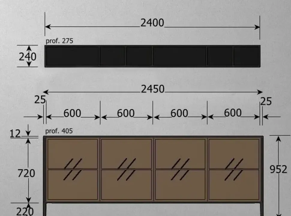 Madia Vetrina unit di Cesar in stile moderno scontata -55%