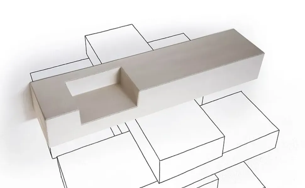 Mensola Concrete Minotti italia in stile design scontata