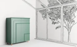 Mobile ingresso design Sospeso Gessolina di Minotti italia scontato