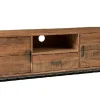 Mobile porta tv Mobile porta tv assemblato etnico in acacia naturale e ferro con 1 cassetto e 2 sportelli  di Outlet etnico con uno SCONTO IMPERDIBILE