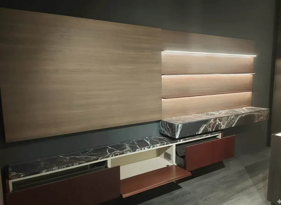 Mobile soggiorno modello Outlet living binova roma di Binova a PREZZI OUTLET