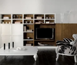 Mobile soggiorno modello Parete domino di Parlani scontato -60%