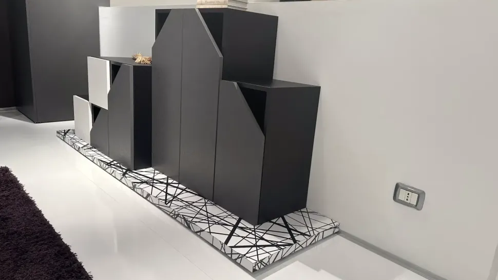 Mobile soggiorno modello Dr-one di De rosso scontato -30%