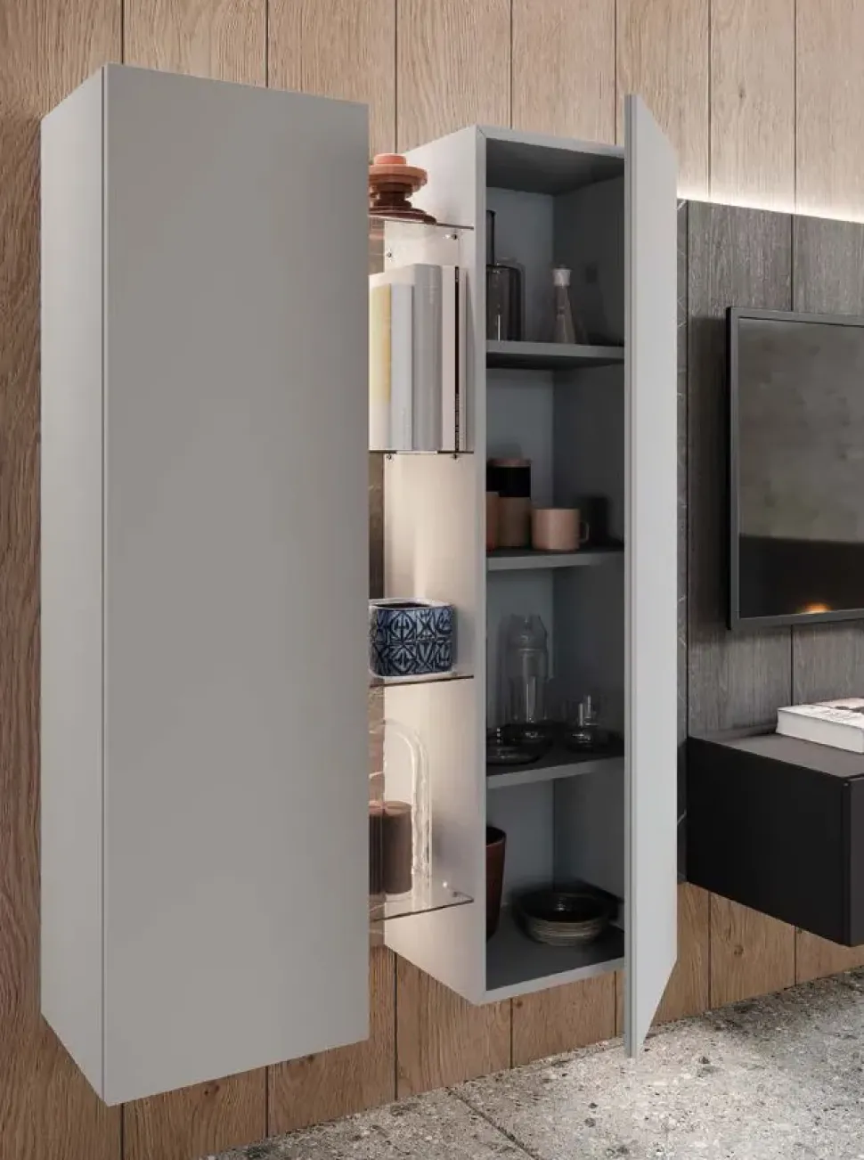 Mobile soggiorno modello Skyline di Astor mobili scontato -30%