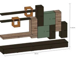 Mobile soggiorno modello Mito 90 di Imab a PREZZI OUTLET