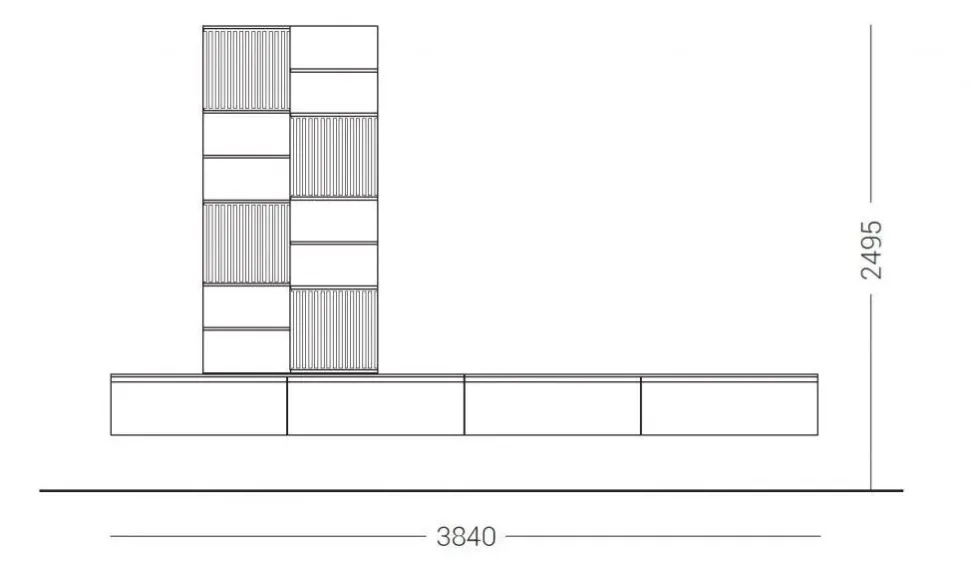 Mobile soggiorno modello Slim di Dall'agnese scontato -33%