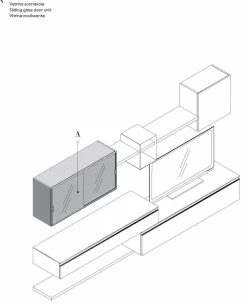 Mobile soggiorno modello Qsm 626 di Imab a PREZZI OUTLET