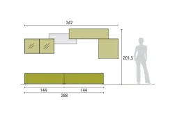 Mobile soggiorno modello Atlante skt34 di Tomasella a PREZZI OUTLET