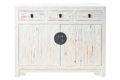 Mobile soggiorno modello  credenza china in legno  3 cassetti 2 sportelli  white decape' di Outlet etnico a PREZZI OUTLET