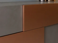 Mobile soggiorno modello Credenza fly deco e mensole cube outlet di Diotti.com scontato -45%