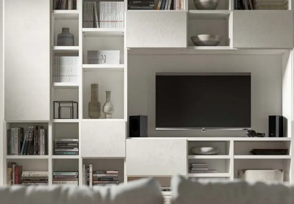 Mobile soggiorno modello Soggiorno spessore 3.5 cm cemento di Md work scontato -42%