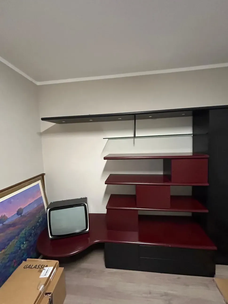 Mobile soggiorno modello Lorenzetti bordeaux di Sangiacomo a PREZZI OUTLET