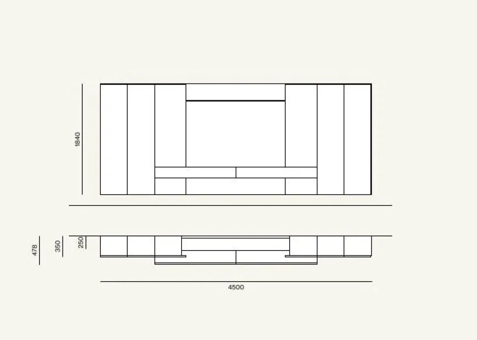 Mobile soggiorno modello Day * di Orme a PREZZI OUTLET
