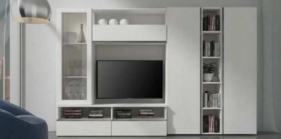 Mobile soggiorno modello Silver comp. 4 di Collezione esclusiva scontato -46%