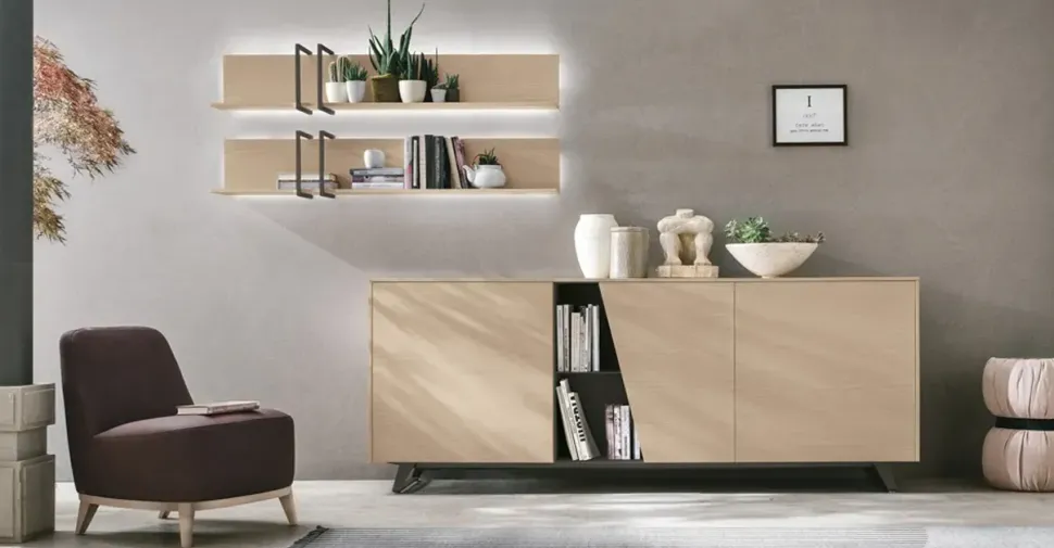 Mobile soggiorno modello Madia diagonal di Tomasella a prezzo scontato
