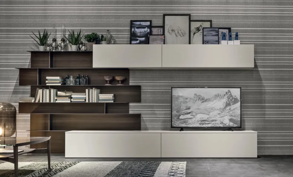 Parete attrezzata A062 Tomasella in stile moderno a prezzo ribassato