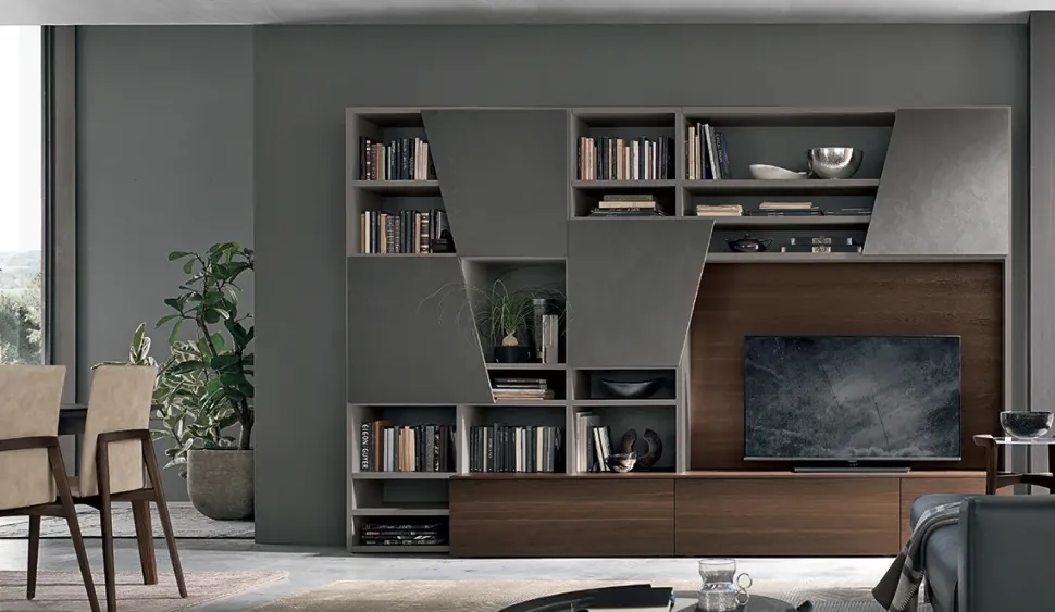 Parete attrezzata A028 Tomasella in stile design a prezzo ribassato