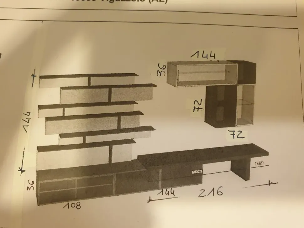 Parete attrezzata Atlante Tomasella in stile moderno a prezzo ribassato affrettati