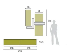 Parete attrezzata Atlante skt9 di Tomasella in OFFERTA OUTLET
