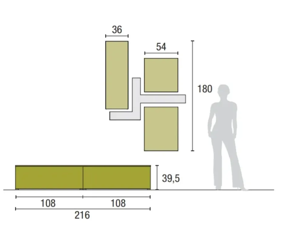 Parete attrezzata Atlante skt9 di Tomasella in OFFERTA OUTLET