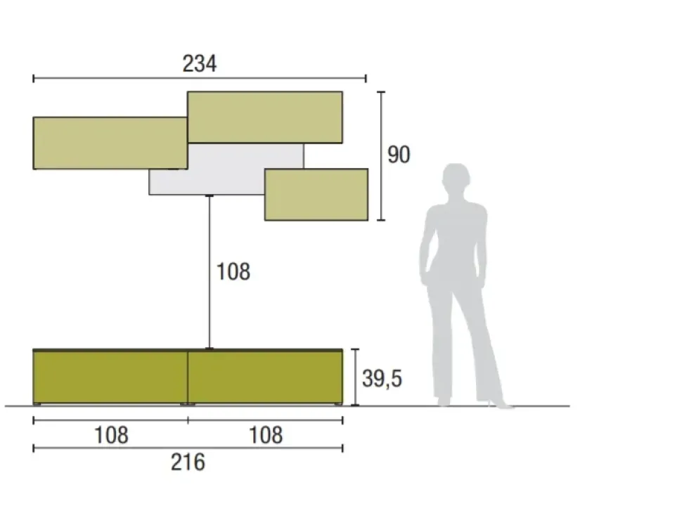 Parete attrezzata Atlante skt5 Tomasella in stile design a prezzo scontato