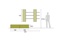 Parete attrezzata Atlante skt33 dell'azienda Tomasella con un ribasso esclusivo
