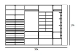 Parete attrezzata Cabina armadio lux mb di Md work in OFFERTA OUTLET