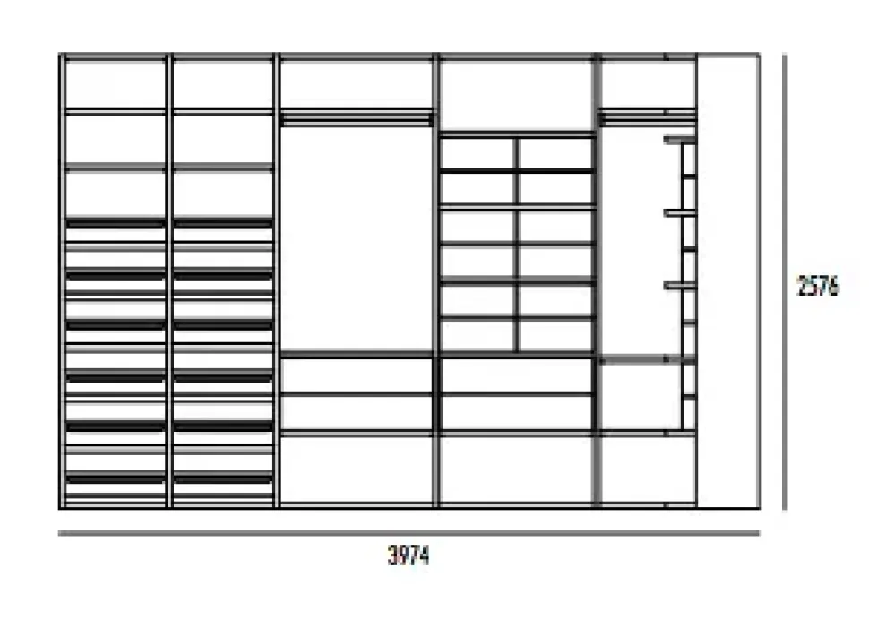 Parete attrezzata Cabina armadio lux mb di Md work in OFFERTA OUTLET