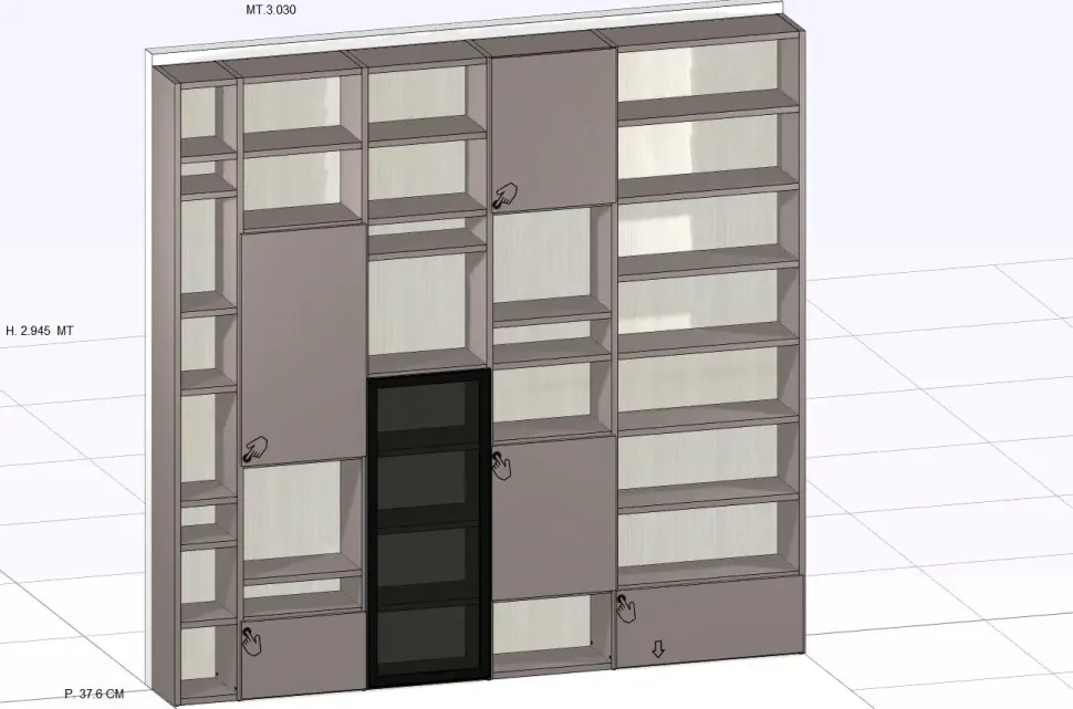 Parete attrezzata Cianquanta3 di Cinquanta3 in OFFERTA OUTLET