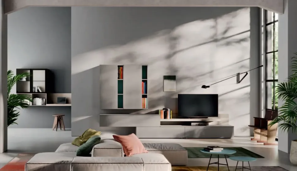 Parete attrezzata Day 11 Orme in stile design a prezzo ribassato