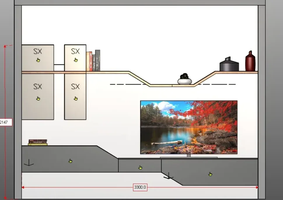 Parete attrezzata Day 04 Orme in stile design a prezzo scontato