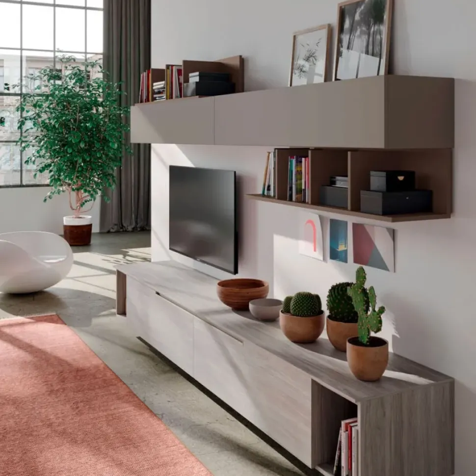 Parete attrezzata Day 17 soggiorno di Collezione esclusiva in OFFERTA OUTLET
